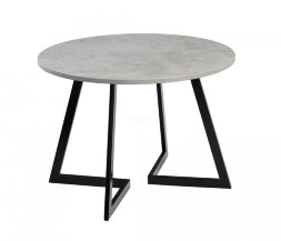 Стол раздвижной круглый Рим 1050 опора черная