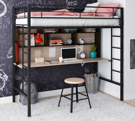 Кровать-чердак Севилья 1.2 с полкой 