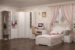 Шкаф-пенал со стеклом Виктория 