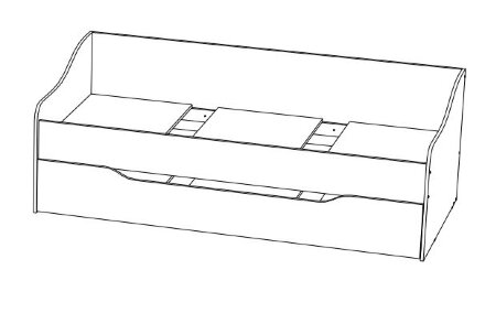 Кровать выдвижная со вторым  спальным местом Челси Color, глиняный серый 