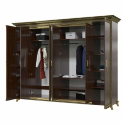 Шкаф 6-и дверный Шейх, Орех