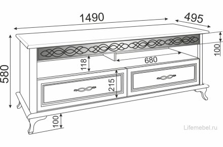 Тумба ТВ Скарлетт 