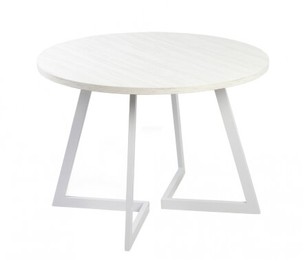 Стол раздвижной круглый Рим 1050 опора белая 