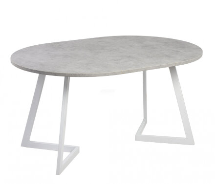 Стол раздвижной круглый Рим 1050 опора белая 