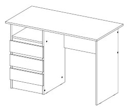 Стол письменный Челси Color, слоновая кость
