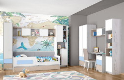 Комод Зефир, голубой 