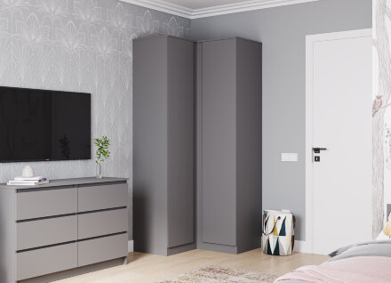 Шкаф угловой Мори МШУ 960.1 графит 