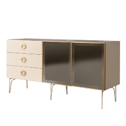 Комод (для гостиной) 1.6 БМКМ-4(Fi) [5] (2 двери стекло) Bogemia Fillini