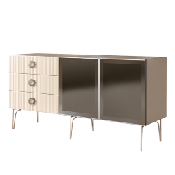 Комод (для гостиной) 1.6 БМКМ-4(Fi) [5] (2 двери стекло) Bogemia Fillini