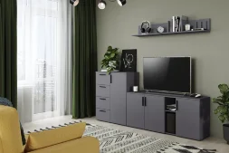 Тумба ТВ 16.55 Эйр, Серый Графит