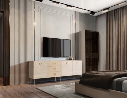 Комод (для гостиной) 2.1 БМКМ-5(Fi) (3 двери лак) Bogemia Fillini