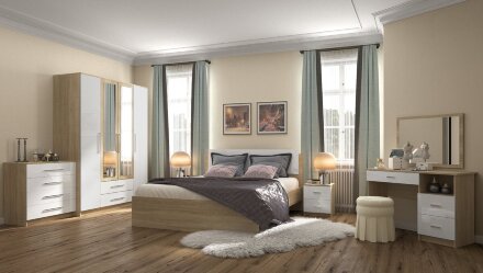 Стол туалетный Бланка, сонома / белый 