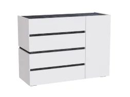 Комод Аркон, Белый / Бетон темный