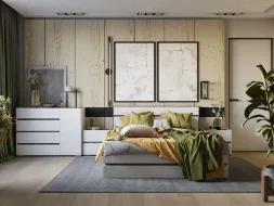 Комод Аркон, Белый / Бетон темный