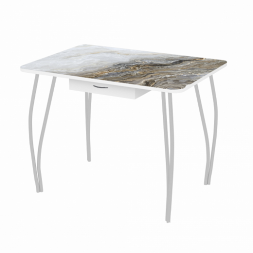 Стол обеденный Сеул 8 с ящиком, опора Дуга