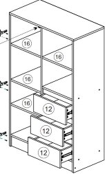 Шкаф комбинированный Челси Color, слоновая кость