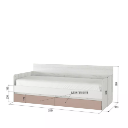 Кровать-тахта 2,0 Зефир