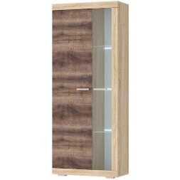 Шкаф-витрина ШВС-800 Соната, Сонома/Сакраменто