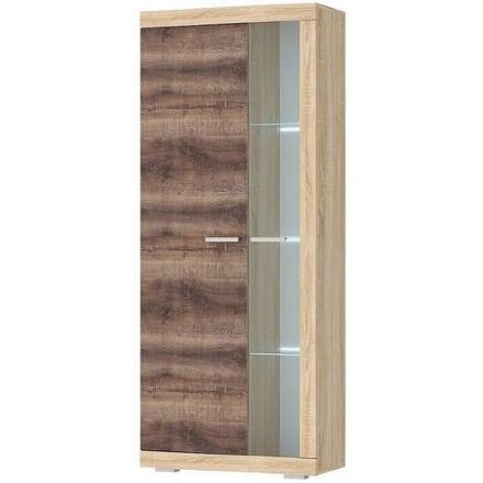 Шкаф-витрина ШВС-800 Соната, Сонома/Сакраменто 