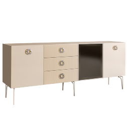 Комод (для гостиной) 2.1  БМКМ-5(Fi) [4]  (1 дверь стекло-2 двери лак) Bogemia Fillini