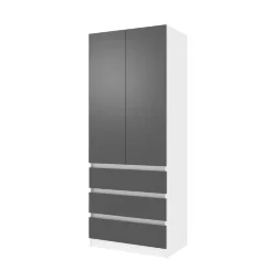 Шкаф 800 Парус, белый/Графит