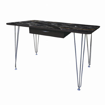 Стол обеденный Сеул 8 с ящиком, опора Лофт 