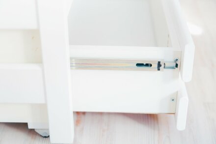 Кровать двухъярусная выкатная Матрешка Эко, белая 