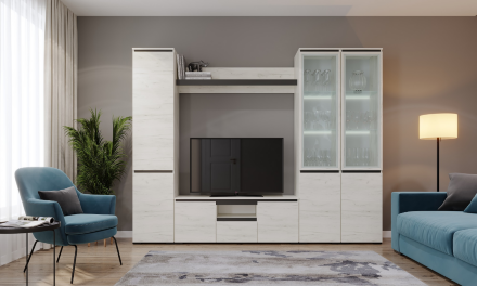 Полка навесная Гретта, крафт белый 