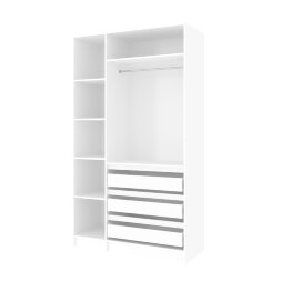 Шкаф 1200 Парус, белый/Графит