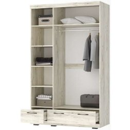 Шкаф Соната ШСЗ-1350, Крафт белый - Антрацит