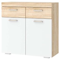 Тумба Соната ТС-900, Сонома/Белый глянец 