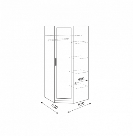 Шкаф угловой Дуглас 