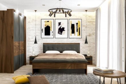 Шкаф с раздвижными дверями с обрамлением Глазго 