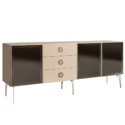 Комод (для гостиной) 2.1 БМКМ-5(Fi) [5] (3-двери стекло) Bogemia Fillini