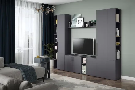 Шкаф-пенал 16.324.01 Эйр, Серый Графит 