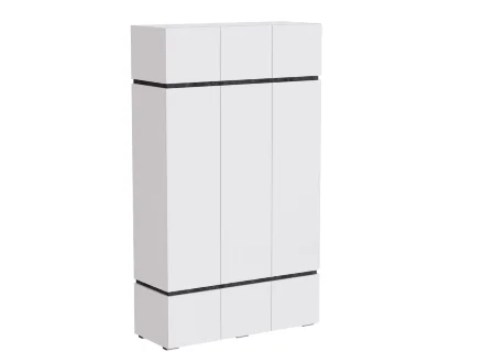 Шкаф 3-х створчатый Аркон, Белый / Бетон темный 