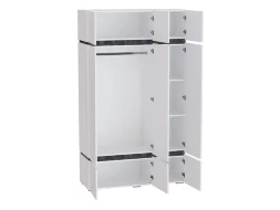 Шкаф 3-х створчатый Аркон, Белый / Бетон темный