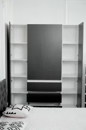 Шкаф 1600 Парус, белый/Графит