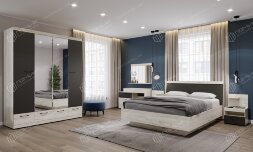 Шкаф Соната ШСЗ-1800, Крафт белый - Антрацит