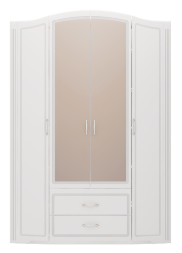 Шкаф для одежды четырехдверный с зеркалом Виктория №2