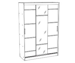 Шкаф-купе 1,5 метра Сакура   