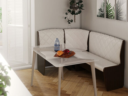 Кухонный уголок Барон, Дуб Вотан / Замша Черная 