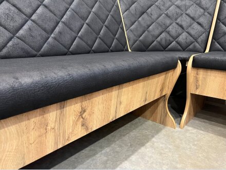 Кухонный уголок Барон, Дуб Вотан / Замша Черная 