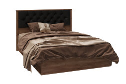 Кровать с мягкой спинкой СКР-2 София, Дуб Крафт Табачный