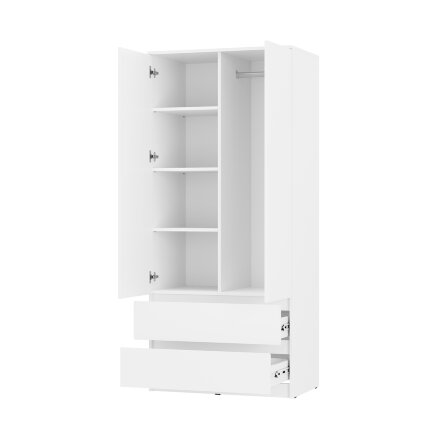 Шкаф 2-х створчатый Симпл, Белый 