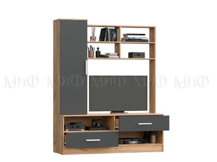 Центральная секция Мартина, графит/дуб крафт 