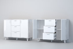 Комод с 3мя ящиками и 2 дверями на ножках К-2 ЭГО 