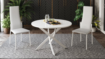Стол обеденный Diamond, тип 2 (белый) 