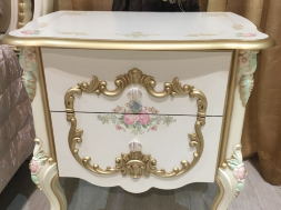 Тумба прикроватная Шейх, Слоновая кость/золото