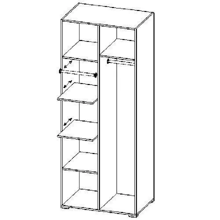 Шкаф 2-х дверный Престиж 
